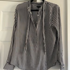 Ann Taylor Pinstripe Blouse